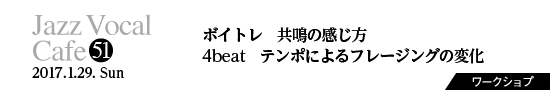 Vol.51　ボイトレ 共鳴の感じ方／4beat テンポによるフレージングの変化